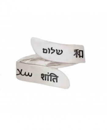 Language of Peace Adjustable Silver Ring - CF182YC4M2Z