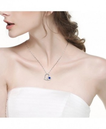 Sapphire Swarovski Necklace Sterling Anniversary in Women's Pendants