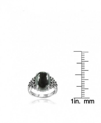 Sterling Simulated Hematite Oxidized Inspired in Women's Statement Rings
