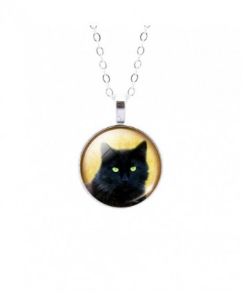 Jiayiqi Spooky Cat Necklace Time Gemstone Pendant Chain Necklace - No1 - CJ1297MJA2L