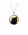 Jiayiqi Spooky Cat Necklace Time Gemstone Pendant Chain Necklace - No1 - CJ1297MJA2L