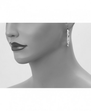 Sterling Silver Diamond-cut Round Ridged Hoop Earrings - 1.5'' - CG120IOAWO7
