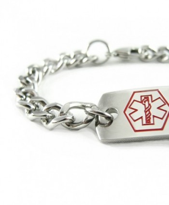 MyIDDr Pre Engraved Customizable Diabetes Bracelet in Women's ID Bracelets