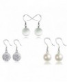 Injoy Jewelry Crystal Synthetic Earrings - 3 Pairs- Mixed Style - C51824RUH06