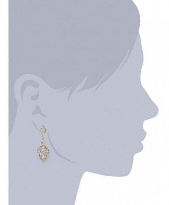 Downton Abbey Gold Tone Edwardian Filigree in Women's Drop & Dangle Earrings