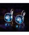 Crystals Swarovski Fashion Earrings Indicolite in Women's Hoop Earrings