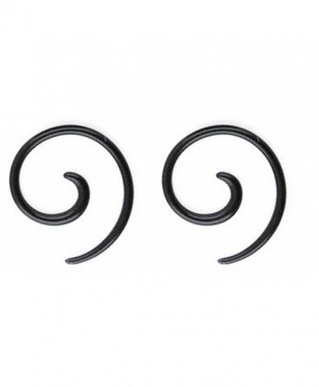 Black Uv Resin Question Mark Snails Spiral Expansion Earrings Ears ...