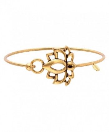 SENFAI Tiny Hollowed Out Lotus Easy Open Charm Bracelet and Bangle Retro Style - CQ12ISFXHUP