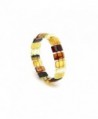 Genuine Natural Baltic Amber Stretch Bracelet For Women - Multicolored - CE11UTTRISB