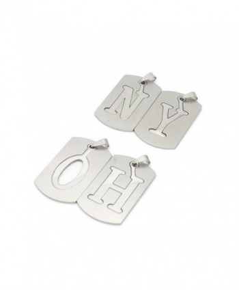 LUCBUY Stainless Personalized Letters Necklace in Women's Pendants