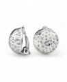 Bling Jewelry Hammered .925 Silver Brass Golf Ball Clip On Earrings - C1115E5WYC5