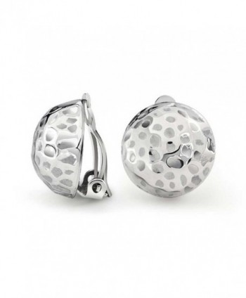 Bling Jewelry Hammered Silver Earrings