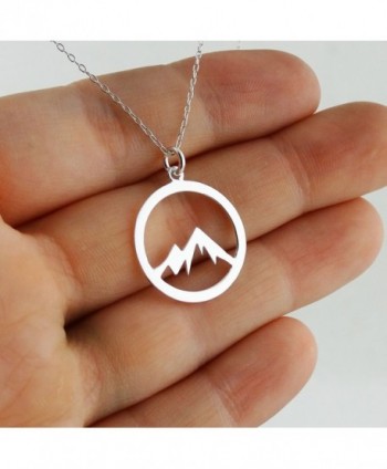 Sterling Snowcapped Mountain Pendant Necklace in Women's Pendants