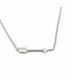 Solid Sterling Silver Rhodium Plated Arrow Pendant Necklace- 16"-18" - CJ11EYA177D