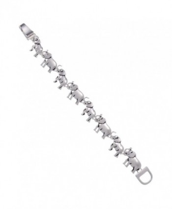 PammyJ Silvertone Elephant Magnetic Bracelet
