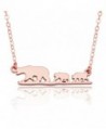 SENFAI Stainless Steel Mama Bear and Her Children Necklace Three color 18" - CM186XUECTH