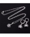 Platium Embedded Necklace Earrings Jewelry in Women's Jewelry Sets