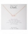 My Very Best Wise Owl Eye Necklace - rose gold plated brass - C0187K6TQHS