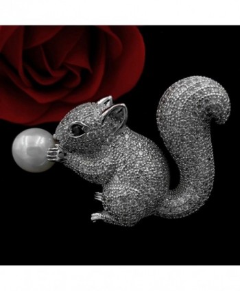 Dreamlandsales Mother Squirrel Brooches Silver