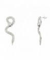 Lux Accessories Pave Snake Serpent Stud Earrings - C311R6HY8XH