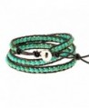 ZLYC Turquoise Leather Bracelet Jewelry