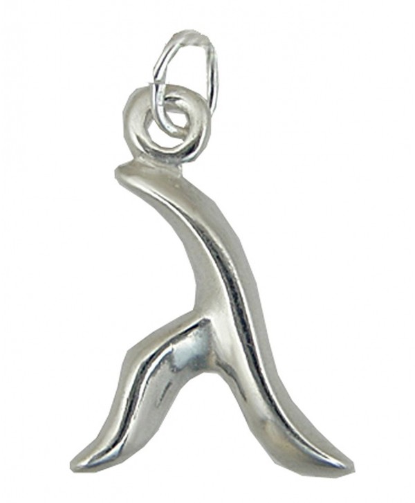 Sterling Silver Greek Lambda Symbol Charm - CW116LSO675