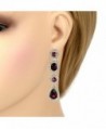 EleQueen Silver tone Austrian Teardrop Earrings