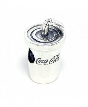 Pro Jewelry .925 Sterling Silver "Coca Cola Cup" Quality Charm Bead for Snake Chain Charm Bracelets - CY11LD4NJKH