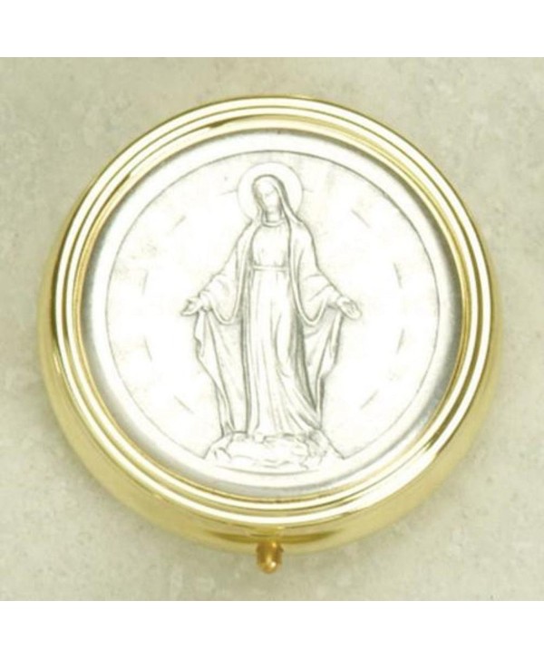 Holy Spirit Pyx with Lady of Miraculous Gold & Silver Plated - C0115GSIOF1