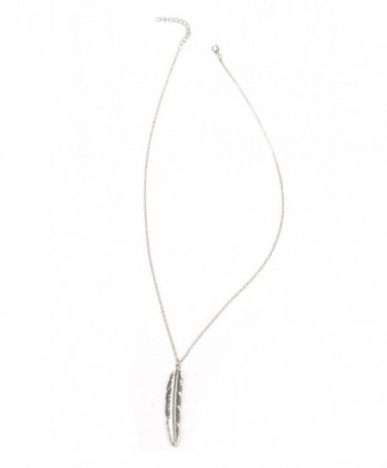 Geerier Simple Pendant Feather Necklace in Women's Pendants