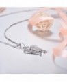 Necklace Platinum Delicate Zirconia Crystal in Women's Pendants