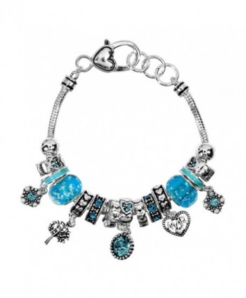 Lova Jewelry Birthstone Silver-tone Bracelet - March - CZ12N7DWLCD