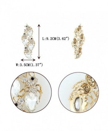 EVER FAITH Rhinestone Gorgeous Gold Tone in Women's Brooches & Pins