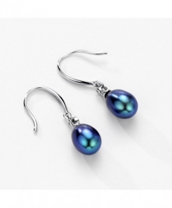 Freshwater Earrings Sterling Zirconia Jewelry in Women's Drop & Dangle Earrings
