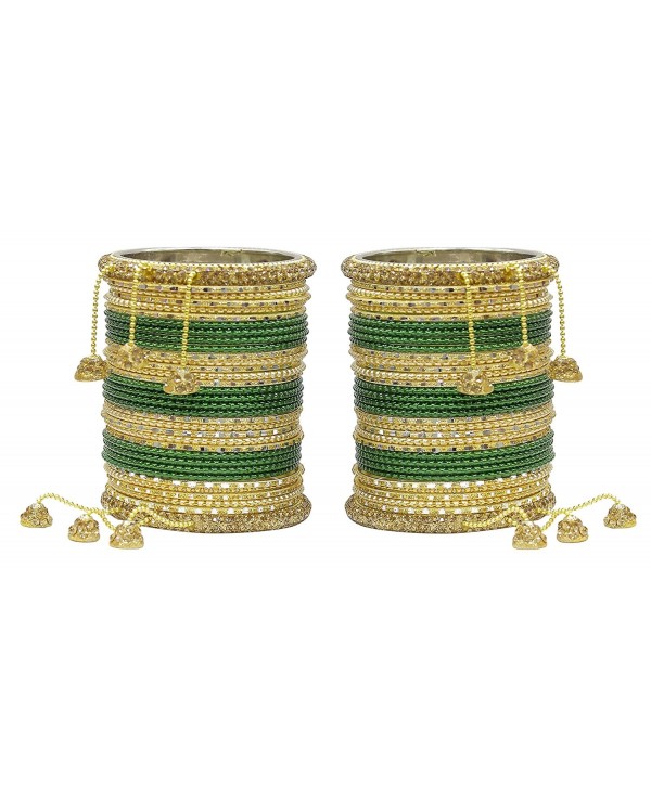 MUCHMORE Women Ethnic Fashion Green Bangle Indian Party wear Jewelry - CS12K69ZYDT
