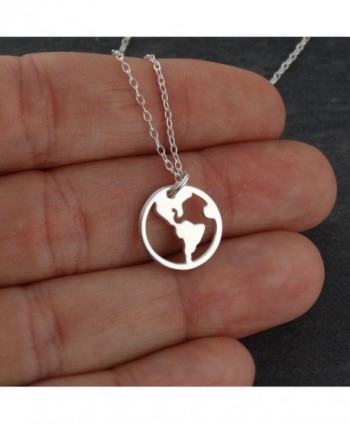 Sterling Silver World Pendant Necklace