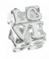 Sterling Silver Love You Letter Heart European Style Bead Charm - CE115XNN8F5