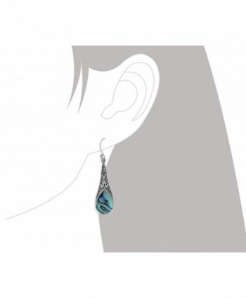 Sterling Silver Teardrop Filigree Earrings in Women's Drop & Dangle Earrings