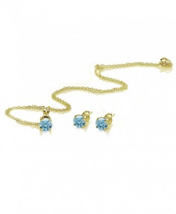 Sterling Solitaire Necklace Earrings Swarovski in Women's Jewelry Sets