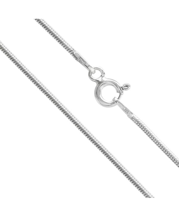 Sterling Silver 1mm Snake Chain Necklace- 14" - 36" - CU124WACAFV