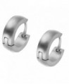 Flongo Stainless Silver Earrings Earring in Women's Hoop Earrings
