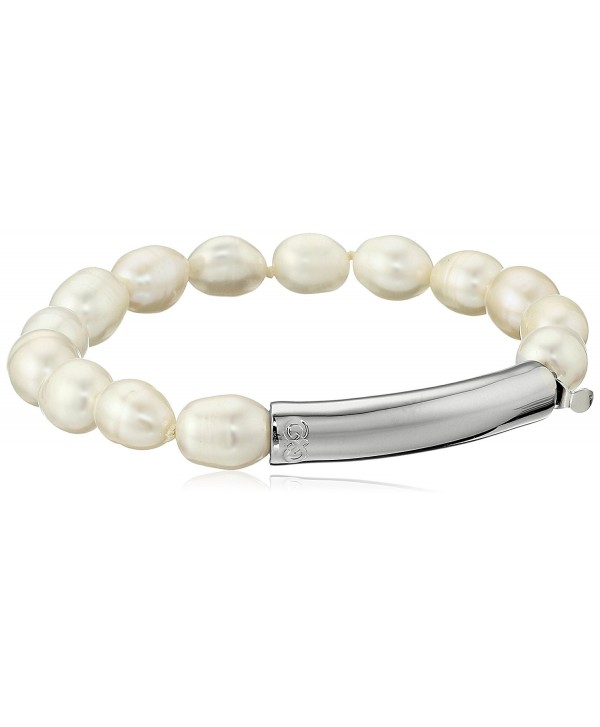 Cole Haan "Fresh Water Pearls" Knotted and Metal Line Strand Bracelet- 8" - CV127KBCIDZ
