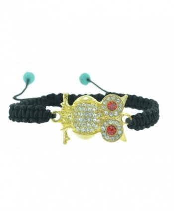 Fashion goldtone shamballa adjustable bracelet