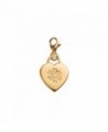 Divoti Custom Engraved Adorable Heart PVD 316L Medical Alert Charm w/ Lobster Clasp - Gold - CO17XQ604RM