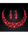 Modbridal Crystal Teardrops Necklace Earrings