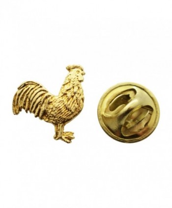 Rooster Mini Pin ~ 24K Gold ~ Miniature Lapel Pin ~ Sarah's Treats & Treasures - CE12O0Q252R
