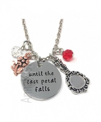 AnnaKJewels Until the last petal falls necklace Beauty and the beast necklace- hand stamped - C012NSN0J4U
