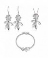 YLR White Gold Plated Silver Fish Argentate Small Goldfish Lovely Jewelry Women Sets - CB11WO7UUDV
