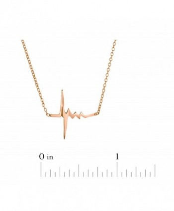 Heartbeat Pendant Necklace Sterling Valentines in Women's Chain Necklaces