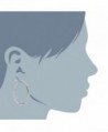 Sterling Rhodium Diamond Earrings Diameter in Women's Hoop Earrings